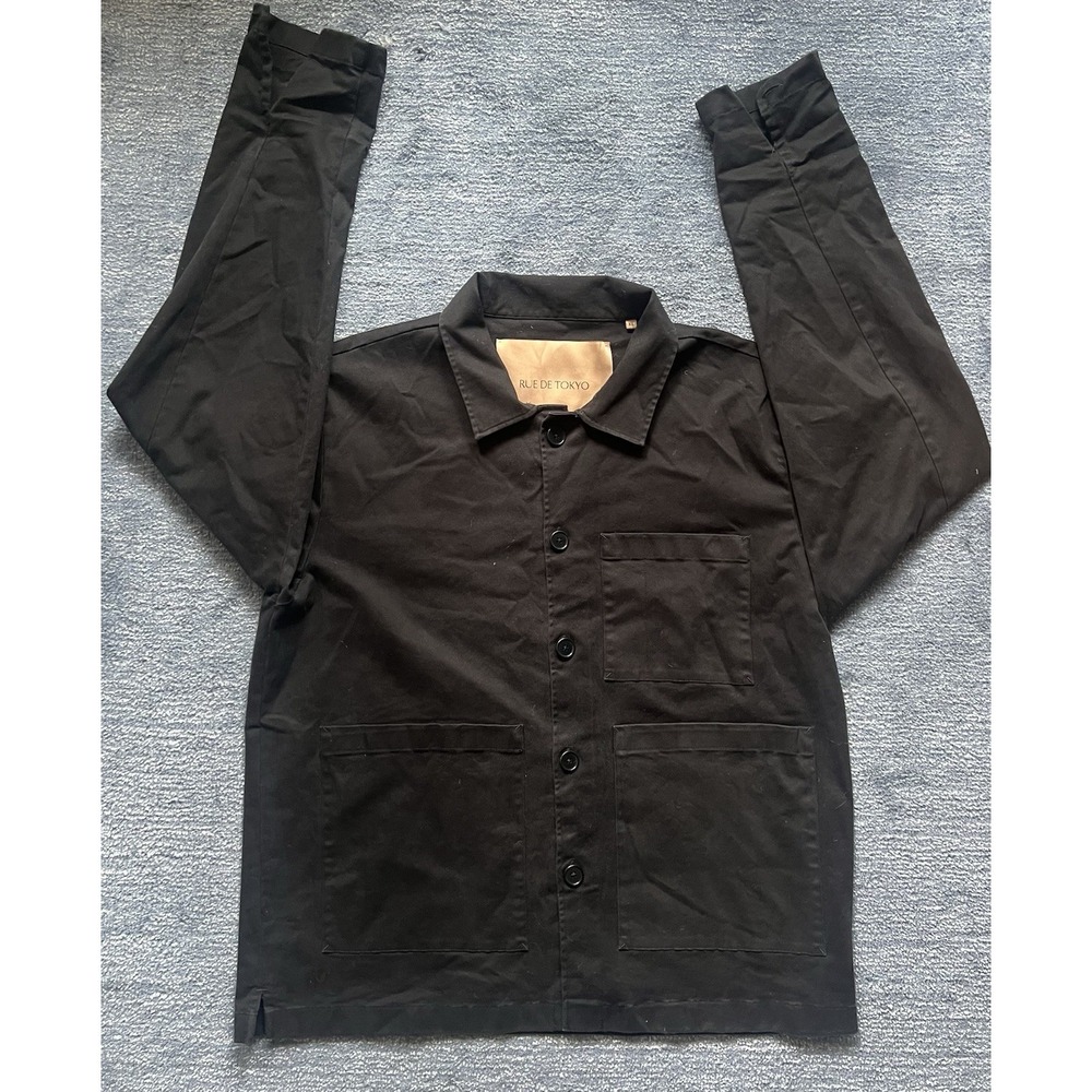 Rue de Tokyo Cameron Twill Work Jacket Black XL "TOMWOOD"‎ Print Back